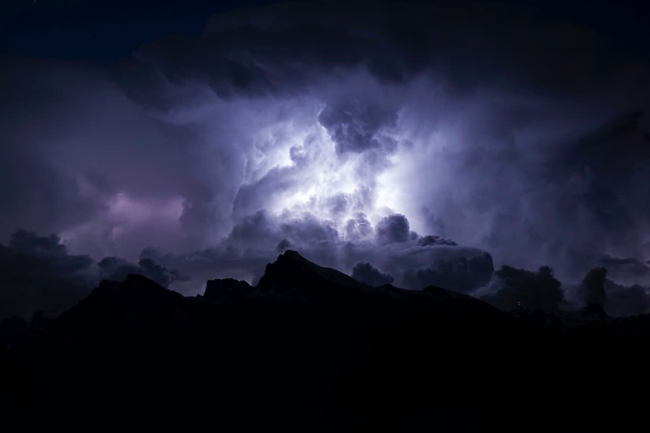 Stormy Night Sky Background